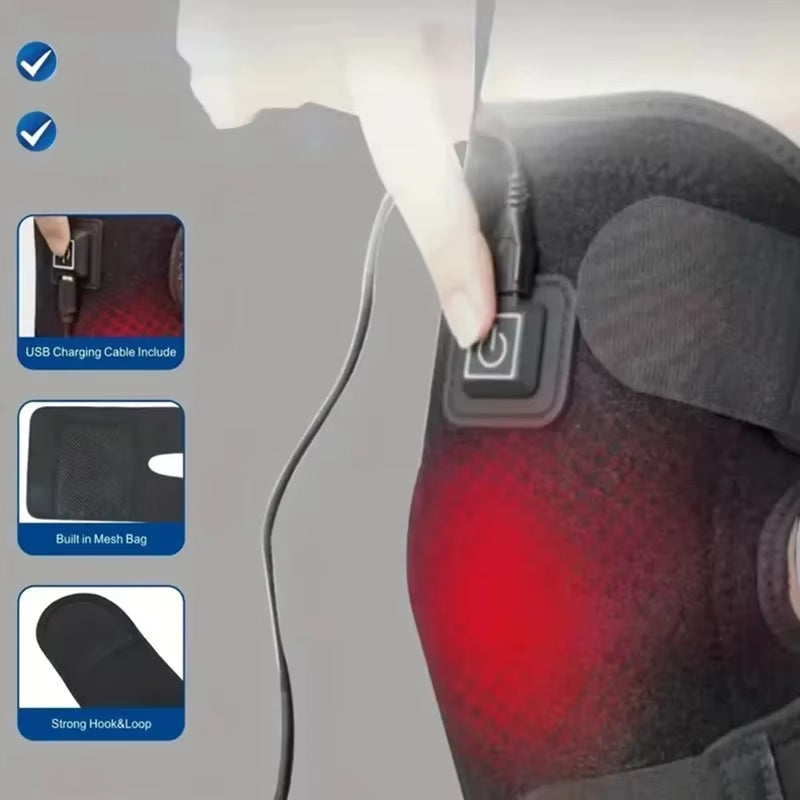 Experience Cozy Comfort with Our USB-Powered Electric Knee Heating Pad - Adjustable Thermal Wrap for Daily Support