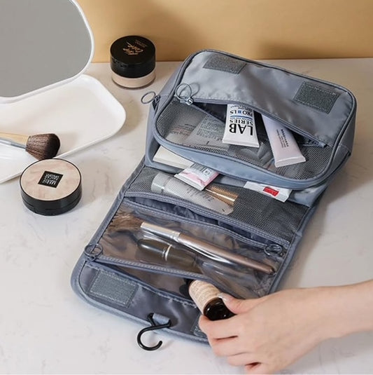 Portable Travel Toiletry Bag - Waterproof Hanging Storage with Mesh Pockets