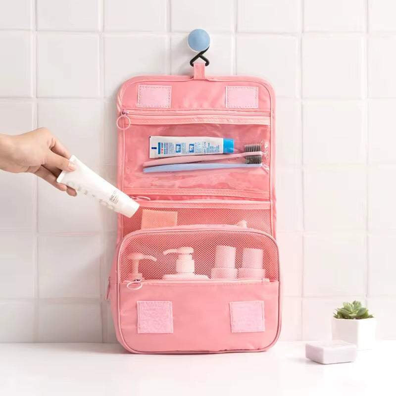 Ultimate Portable Travel Toiletry Bag - Waterproof Hanging Storage with Mesh Pockets for All Your Travel Essentials